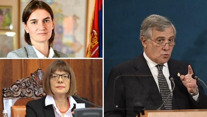 Tajani na razgovorima s državnim vrhom Srbije