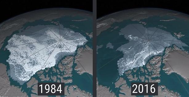 Fotografije NASA-e koje pokazuju dramatično nestajanje leda na Arktiku