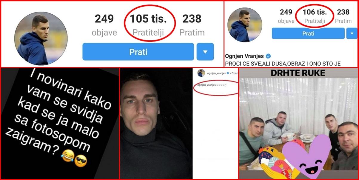 "Malom od skandala" raste popularnost: Šta otkriva Instagram profil Ognjena Vranješa