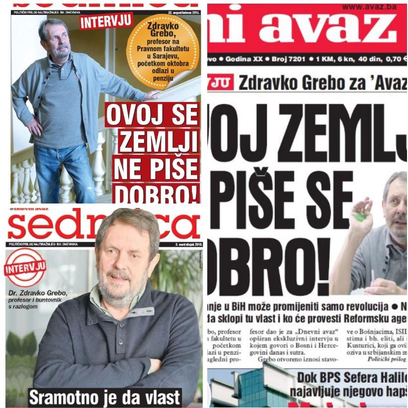 Ovako je govorio profesor Grebo: Nažalost, ovoj zemlji ne piše se dobro