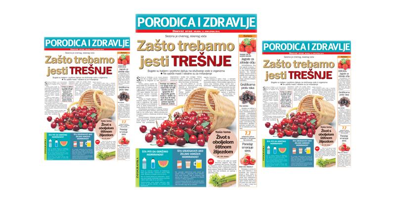 Srijedom u "Dnevnom avazu" magazin "Porodica i zdravlje": Zašto trebamo jesti trešnje