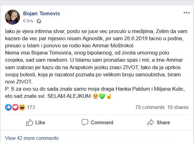 Objava na Facebooku - Avaz