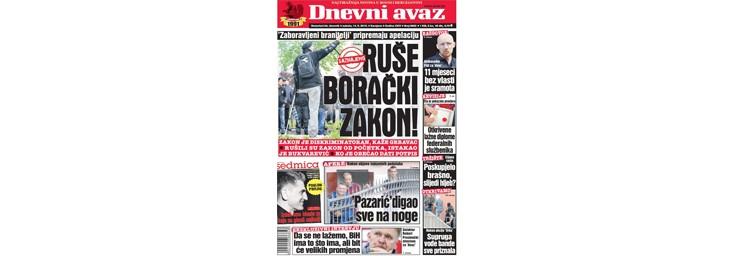 Danas u "Dnevnom avazu" čitajte: Ruše borački zakon