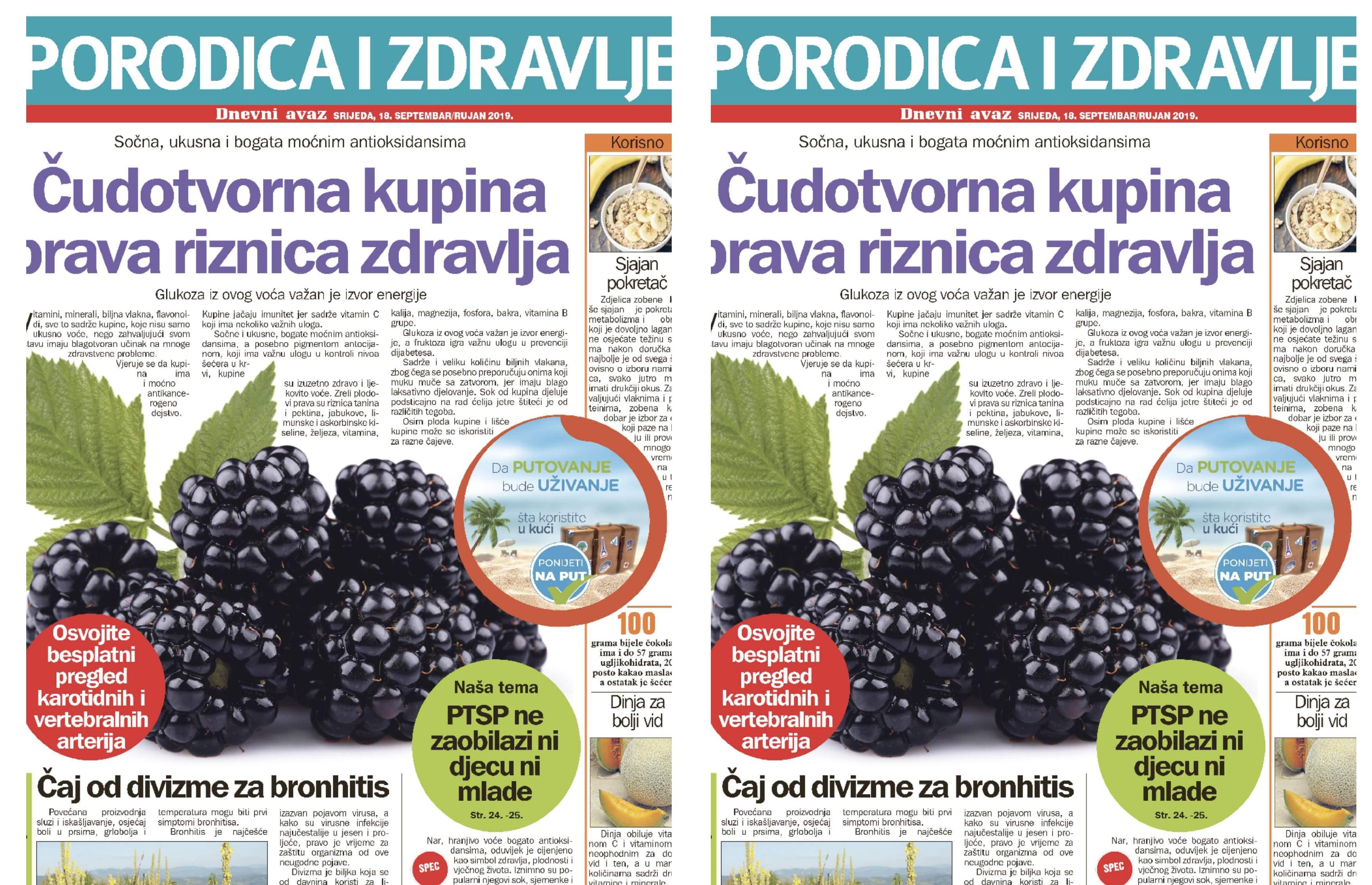 Naslovnica magazina "Porodica i zdravlje" - Avaz