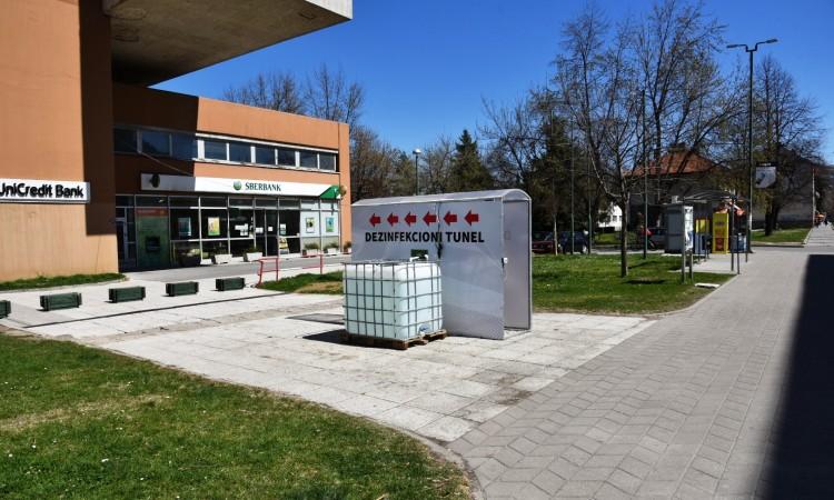 U Visokom postavljen dezinfekcioni tunel