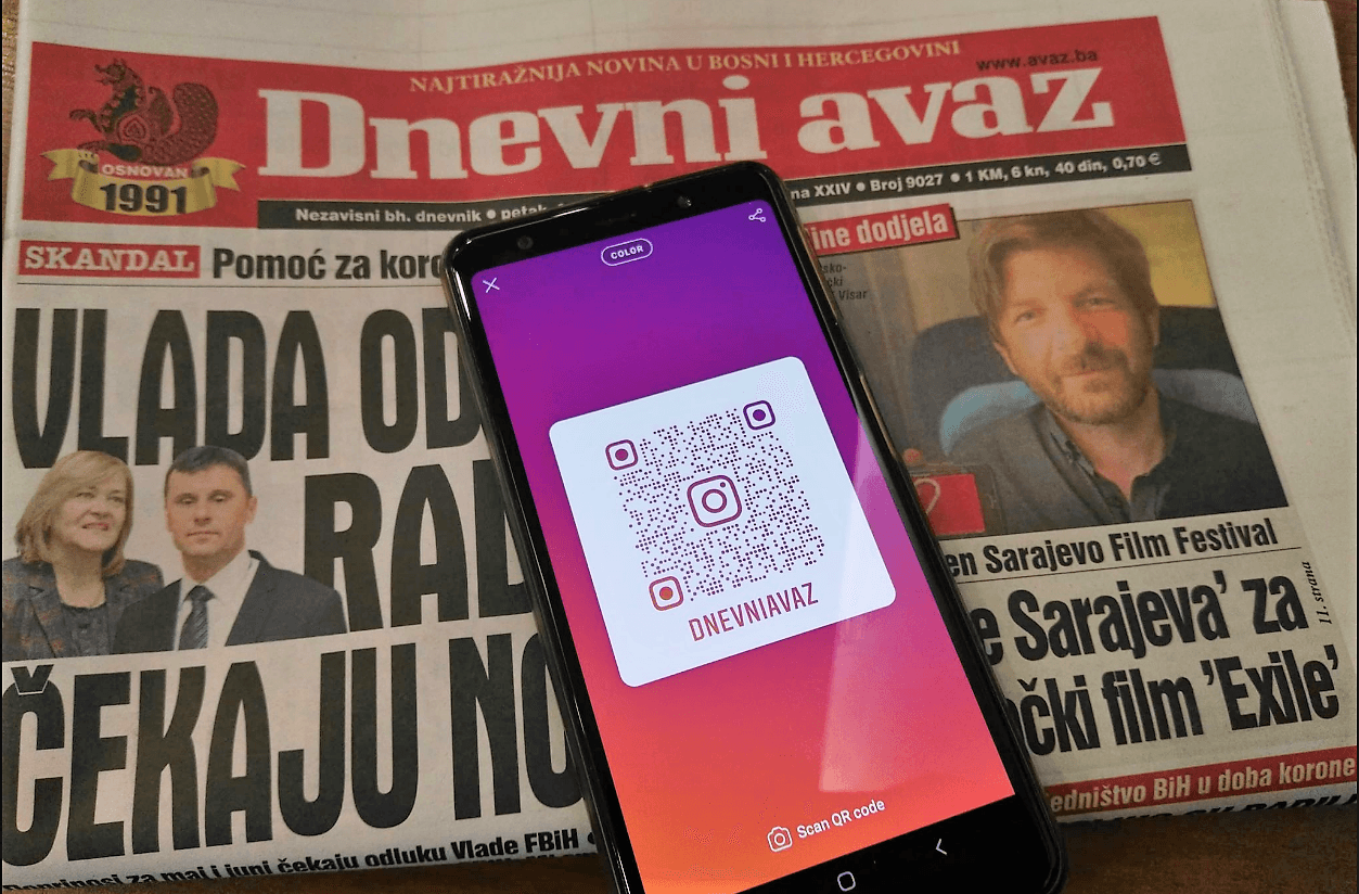 QR kod "Dnevnog avaza" - Avaz