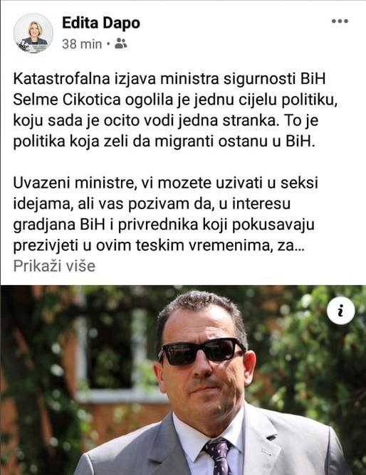 Statu koji je objavila Đapo - Avaz