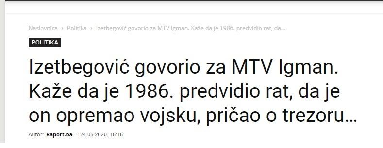 Izjavio da je 1986. predvidio rat i da je opremao vojsku - Avaz