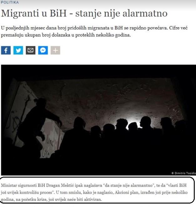 Mektić tvrdio da stanje s migrantskom krizom nije alarmantno - Avaz