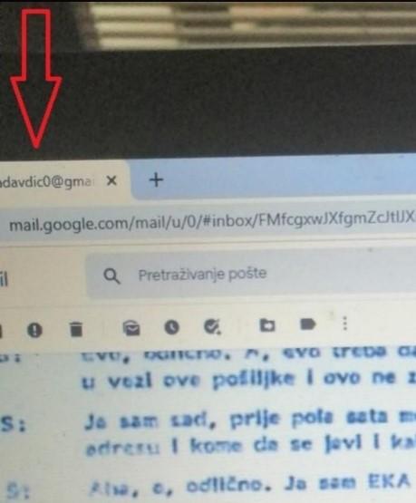 Facsimile of Mektić's post on Twitter yesterday: The sender's mail belonging to Senad Avdić is clearly visible - Avaz