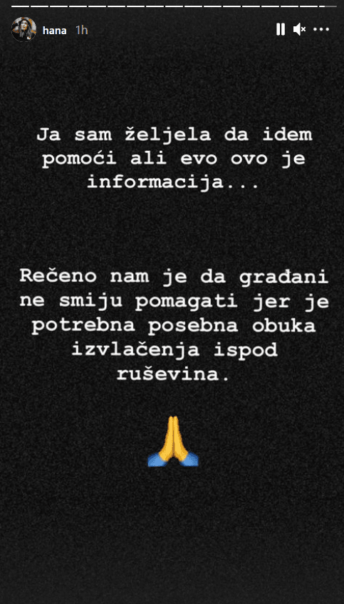 Jedna od Haninih objava na Instagramu - Avaz