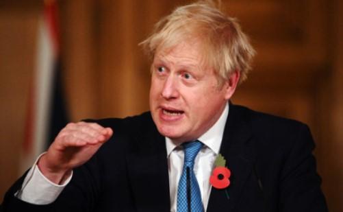 Britain's Prime Minister Boris Johnson delivers a statement on coronavirus statistics and testing and lockdown measures during a virtual press conference inside 10 Downing Street in central London on 5 November 2020. - Avaz