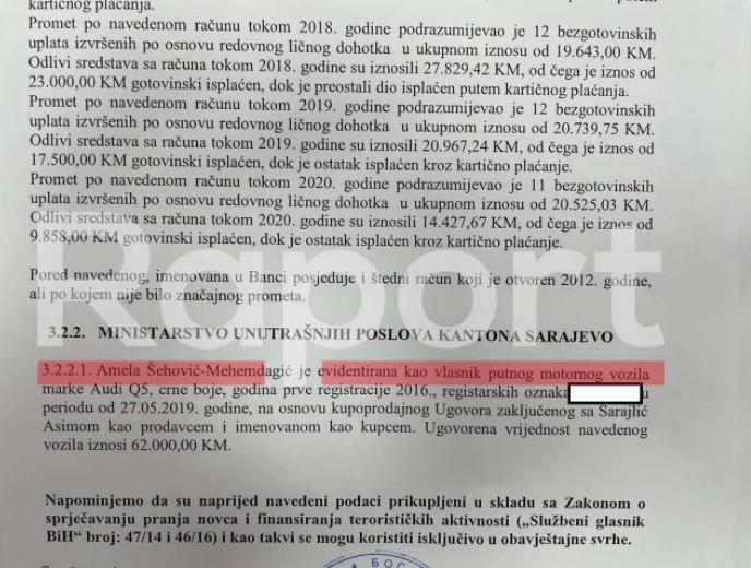 A document proving that Sarajlić sold the vehicle to Mehmedagić's wife - Avaz