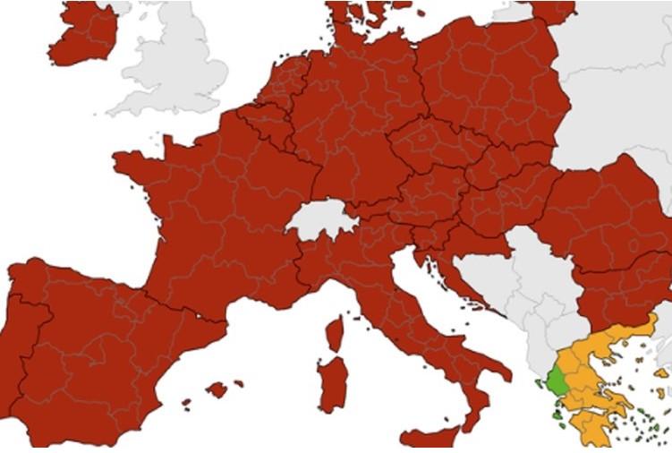 Tamnocrvena boja označavati vrlo visok nivo širenja zaraze - Avaz