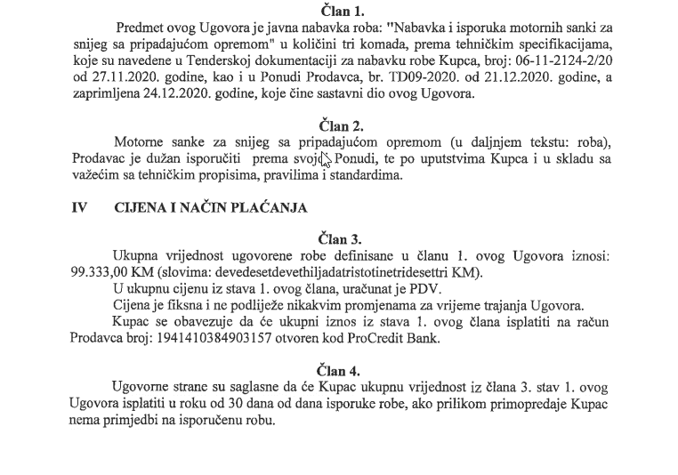 Faksimil potpisanog ugovora - Avaz