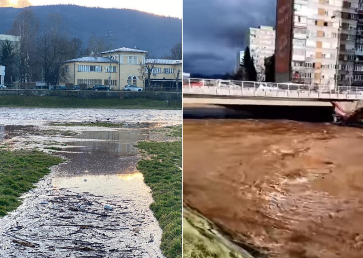 Miljacka i Željeznica nabujale za nekoliko sati