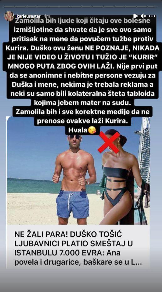 Jelena Karleuša brutalnija nego ikada, ponovo brani Duška Tošića - Avaz