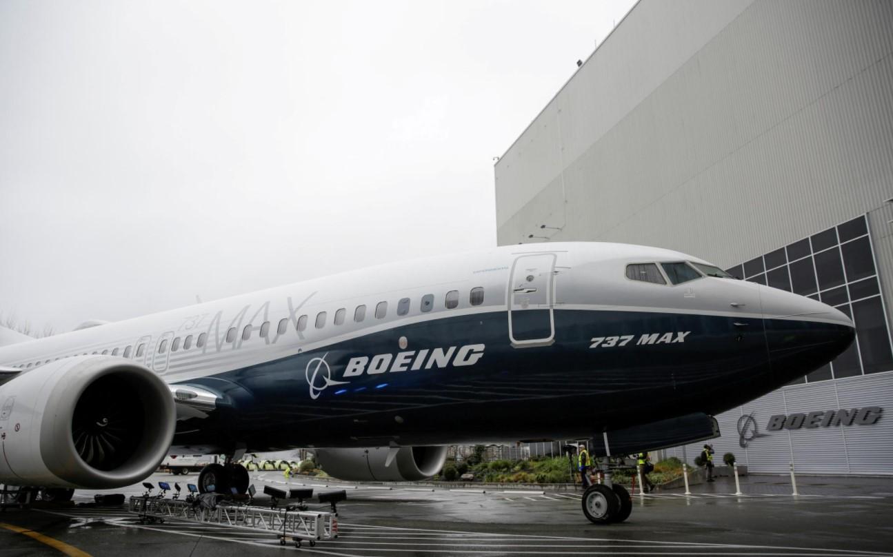 The first Boeing 737 MAX 7 is unveiled in Renton, Washington, U.S. February 5, 2018. - Avaz