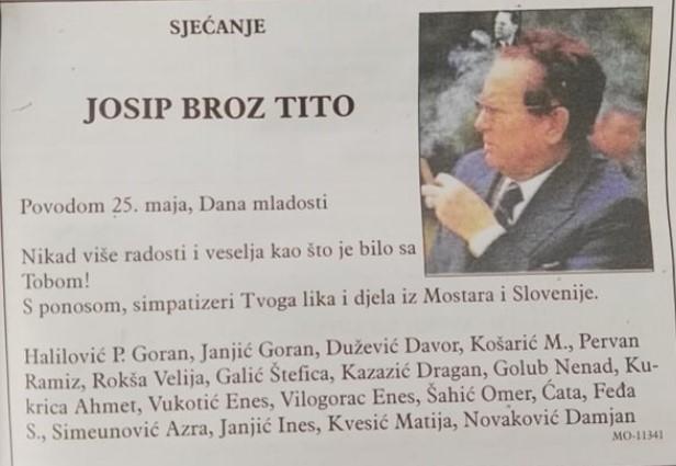 Mostarci i Slovenci nisu zaboravili Tita: Nikad više radosti i veselja kao što je bilo sa tobom
