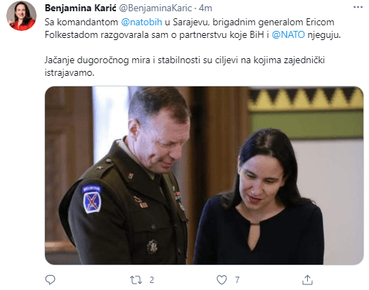 Objava na Twitteru - Avaz