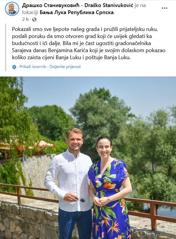 Draško Stanivuković i Benjamina Karić - Avaz