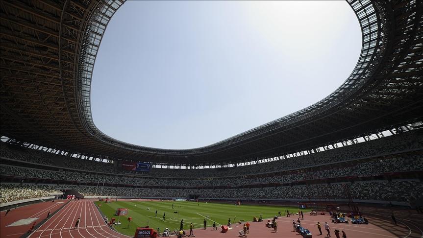 A view of Tokyo Olympic Stadium as 420 athletes attend test event ahead of Tokyo Olympics which will be held between July 23 to August 8 in Tokyo, Japan on May - Avaz