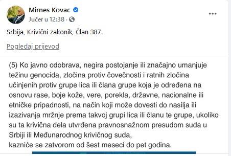 Kovačev status - Avaz