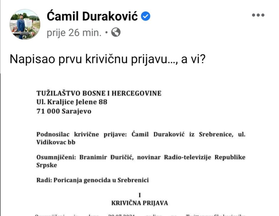 Prijava protiv Branimira Đuričića - Avaz