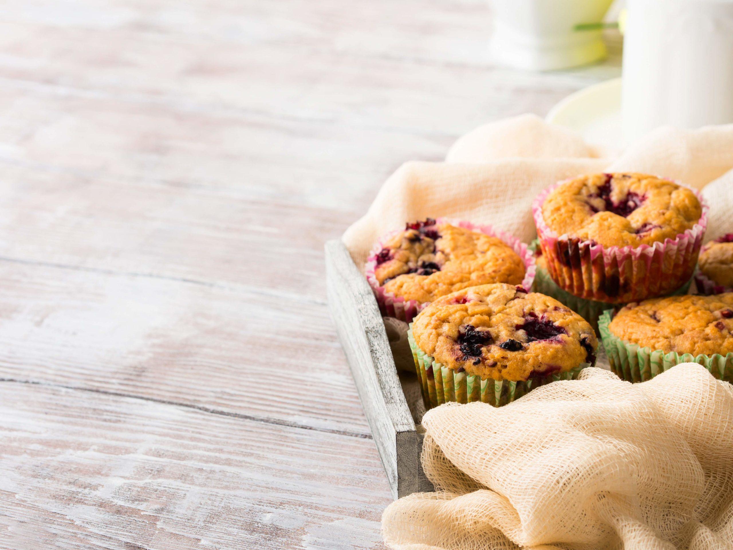 Muffini s jogurtom, borovnicama i limunom za desert