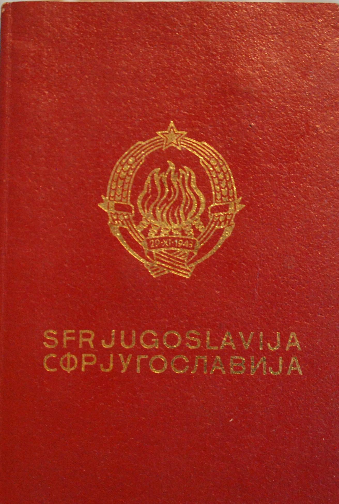 Pasoš SFRJ - Avaz