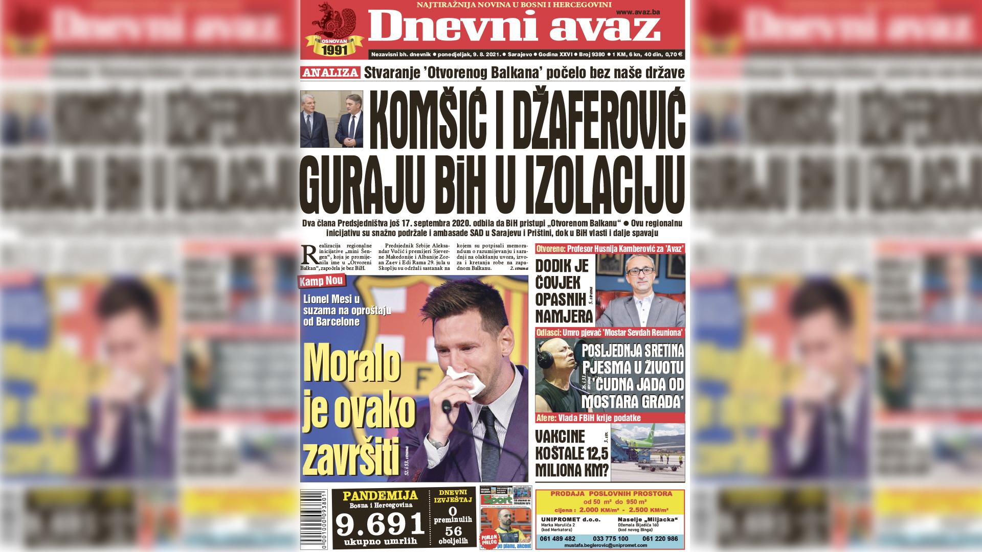 Komšić i Džaferović guraju BiH u izolaciju