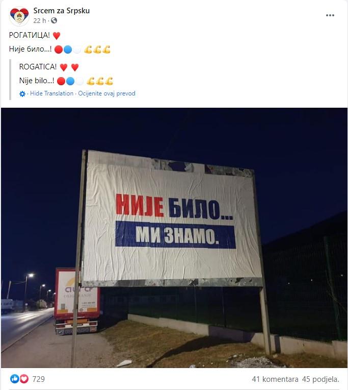 Fotografija objavljena na Facebook grupi „Srcem za Srpsku“ - Avaz