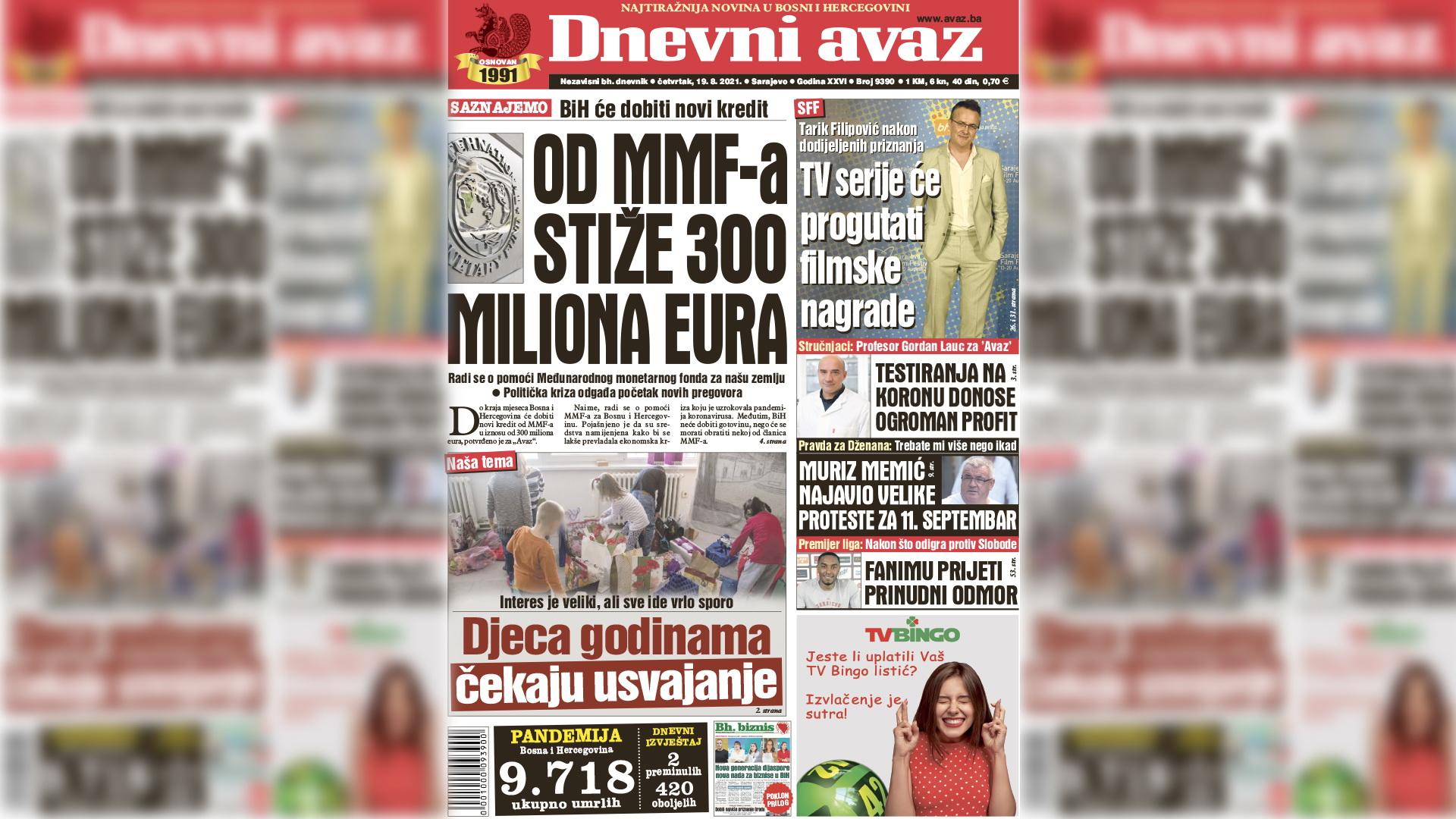 Od MMF-a stiže 300 miliona eura