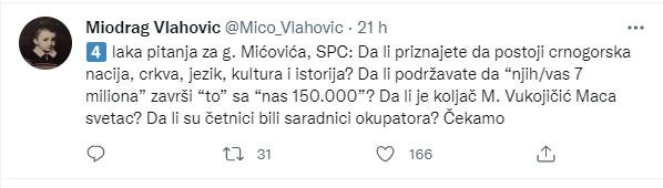 Faksimil Vlahovićevog tvita - Avaz