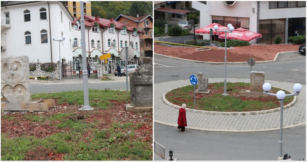 Rimski spomenici premješteni na novu lokaciju u centru Srebrenice, još se ne zna zašto
