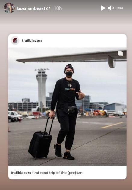 Nurkić na aerodromu u Portlandu - Avaz