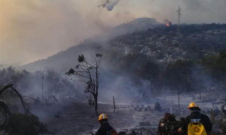 Kod Makarske izgorjelo 40 hektara šume i makije, požar gase i dva kanadera