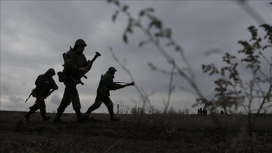 Separatists of self-proclaimed Lugansk People's Republic during military anti-tank studies at a polygon in Lugansk, Ukraine, September 23, 2021. - Avaz