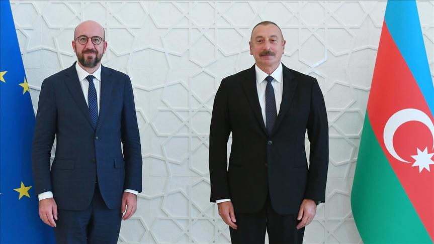 Charles Michel and Ilham Aliyev - Avaz