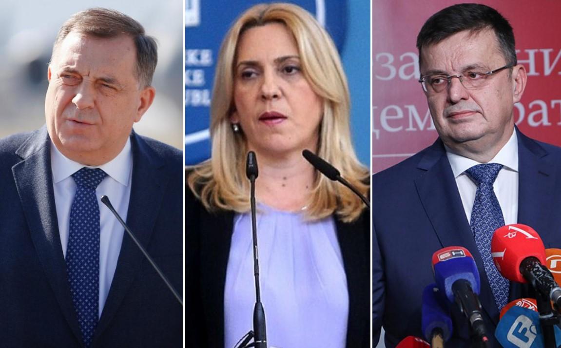 Milorad Dodik, Željka Cvijanović i Zoran Tegeltija - Avaz