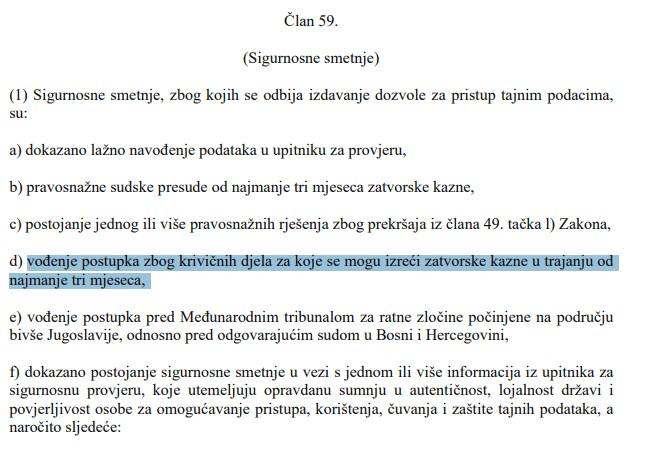 Zakon o zaštiti tajnih podataka jasan # - Avaz