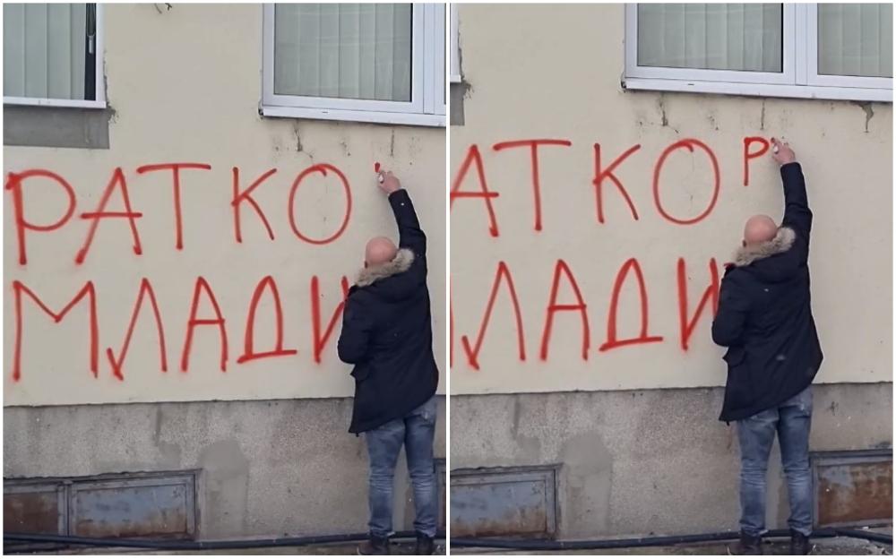 Plevljanin Đurđević sa tri riječi "ukrasio" grafit posvećenog osuđenom ratnom zločincu Mladiću
