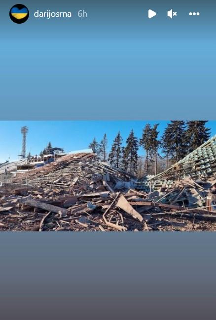 Jedan od granatiranih stadiona u Ukrajini - Avaz