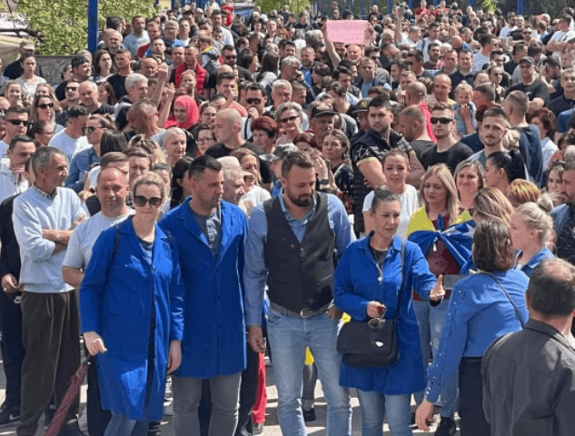 Građani Goražda danas su organizirali prvomajsku protestnu šetnju "Goražde za Ginex" - Avaz