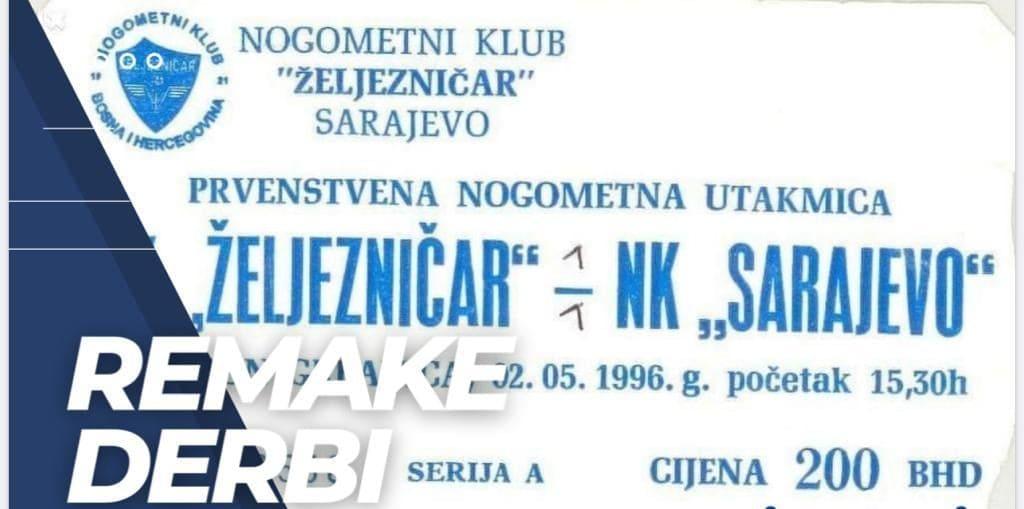 Ulaznica derbija iz 1996. - Avaz