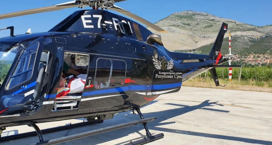 Dječak povrijeđen u nesreći helikopterom prevezen iz Trebinja u Banja Luku