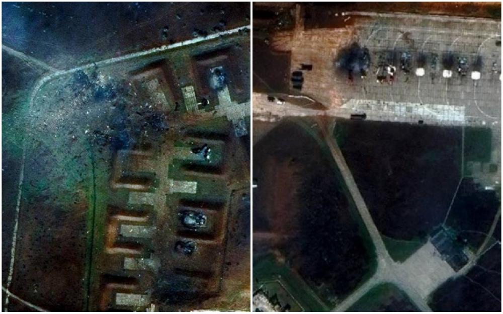Satelitski snimci pokazuju oštećenu rusku bazu na Krimu, uništeno je nekoliko vojnih aviona