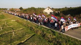 U Pelagićevu na međuentitetskoj liniji održan skup podrške Dodiku "Granica postoji"