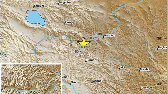 Zemljotres je pogodio područje od 36 kilometara zapadno i sjeverozapadno od grada Linxia - Avaz