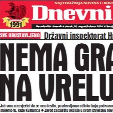 U današnjem "Dnevnom avazu" čitajte: Nema gradnje na vrelu Une!